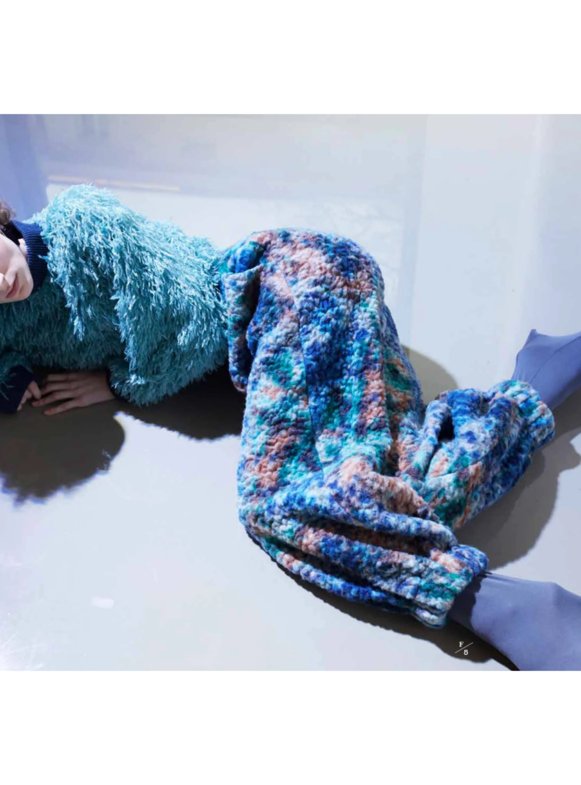 BELL PANTS Teddy cloud blue