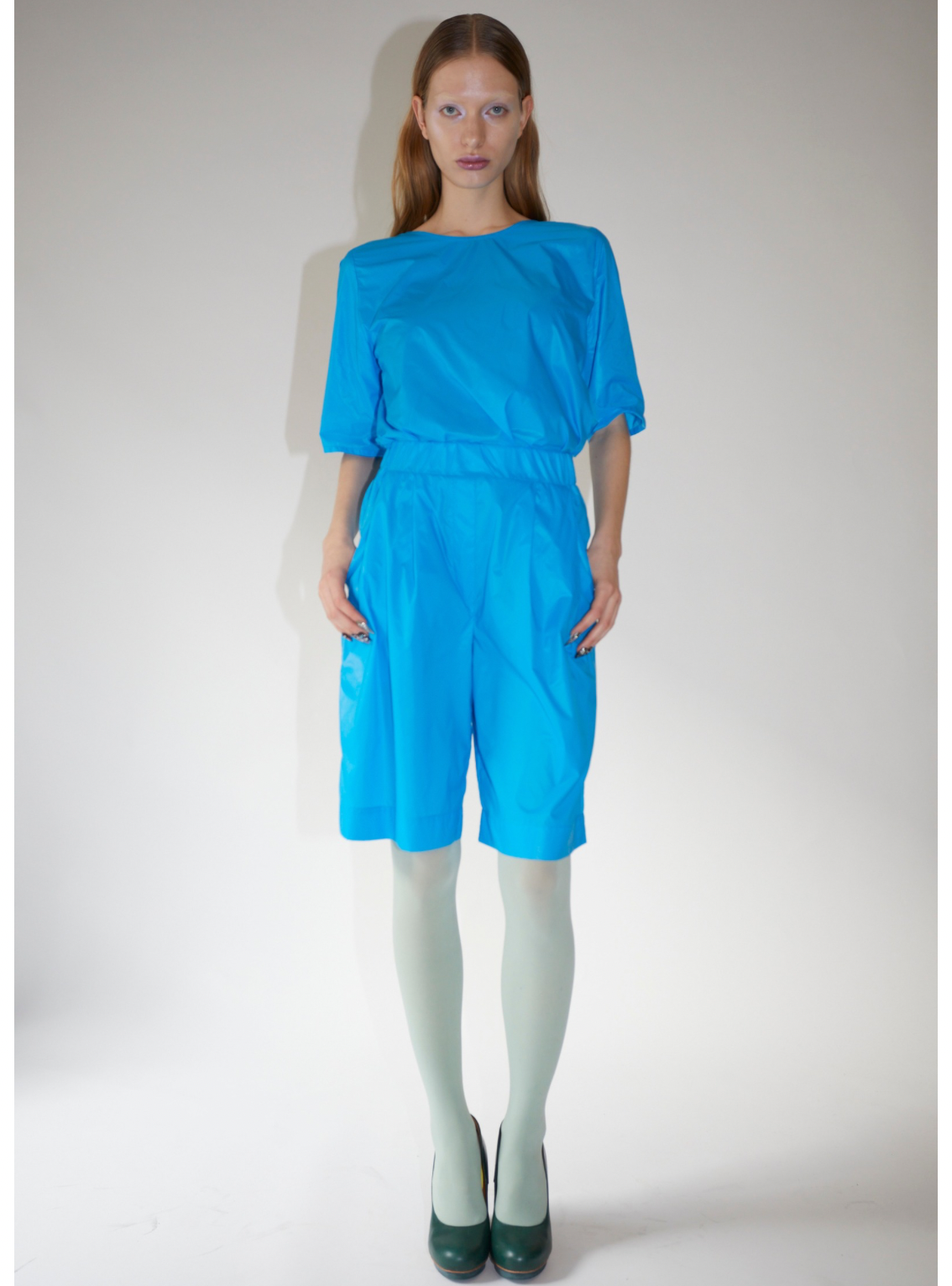 WIDE SHORT PANTS Blue