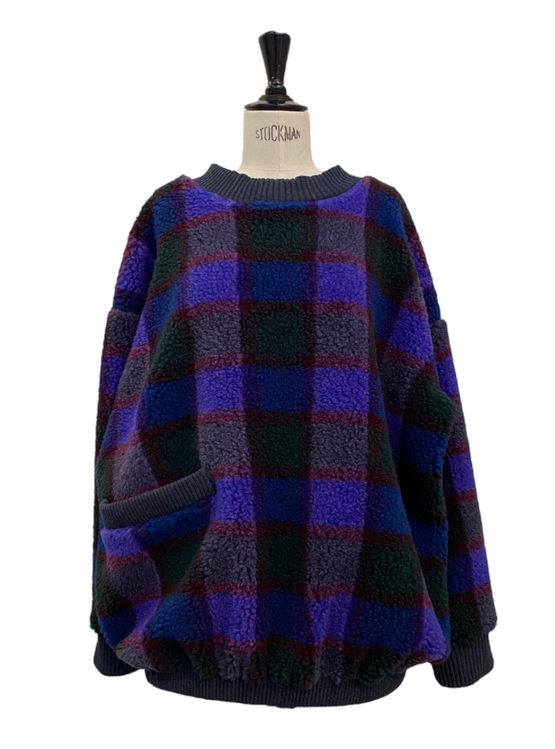 UNISEX  SWEATER Teddy square blue