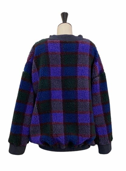 UNISEX  SWEATER Teddy square blue