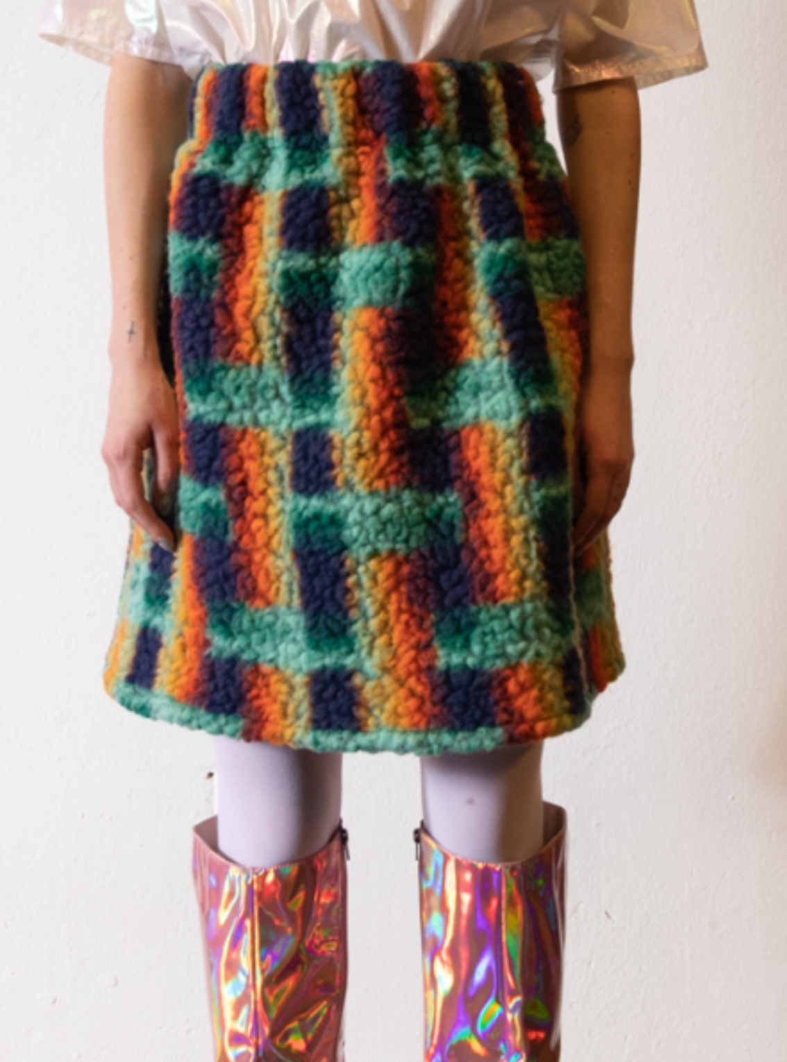 DRAPE SKIRT Teddy green