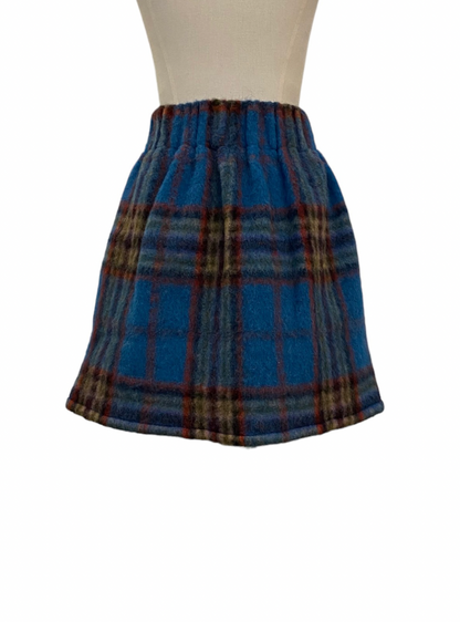 DRAPE SKIRT Mohair blue