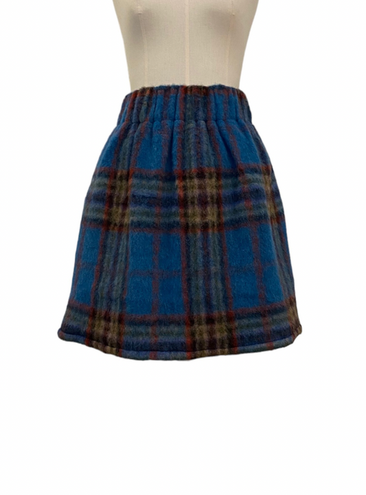 DRAPE SKIRT Mohair blue