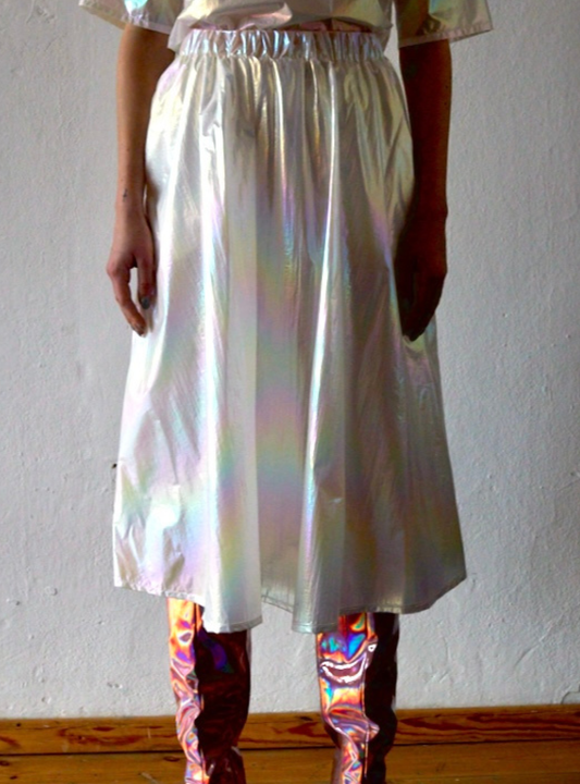 BELL SKIRT White rainbow