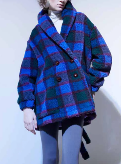 TOWEL JACKET Teddy square blue