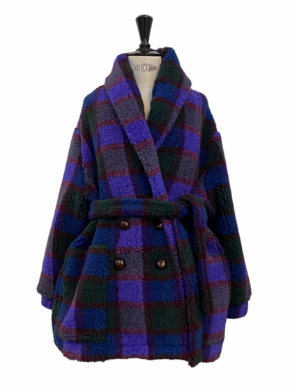 TOWEL JACKET Teddy square blue