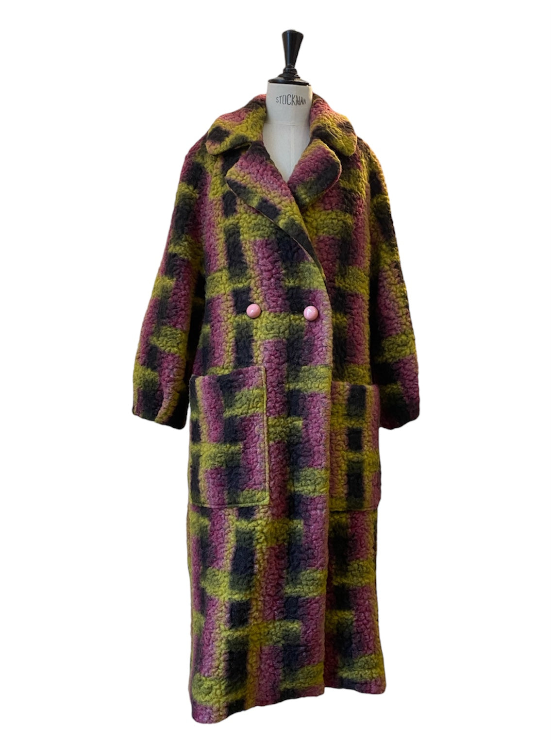 LONG COAT Teddy berry