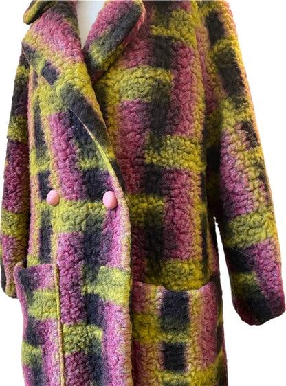LONG COAT Teddy berry