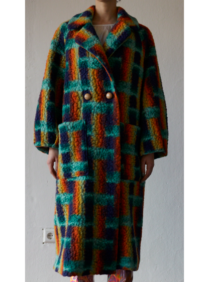 LONG COAT Teddy green