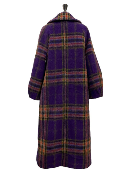 LONG COAT Mohair berry