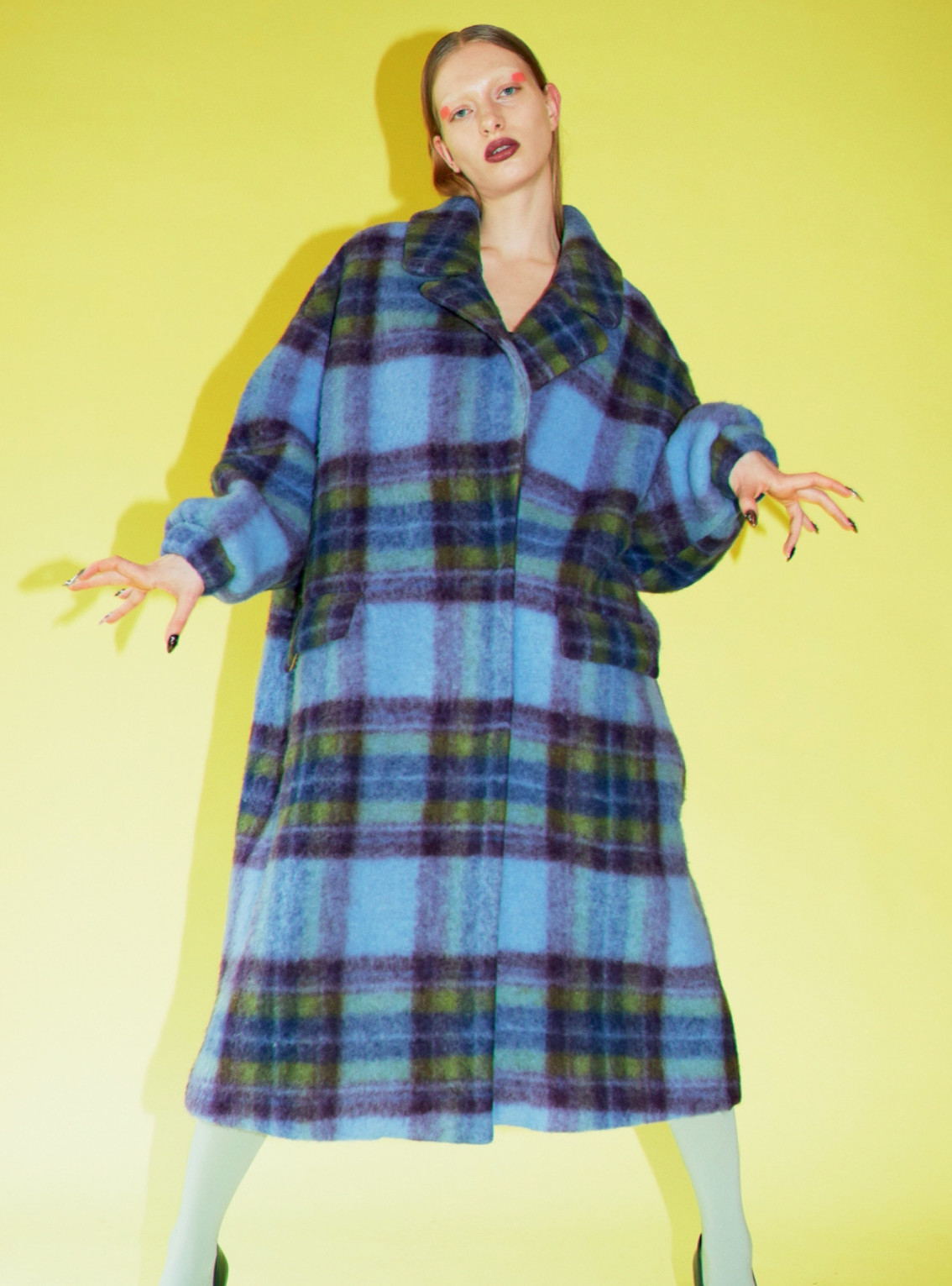 OVERSIZED COAT Mohair blue