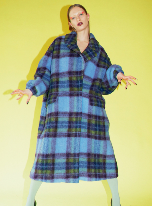 OVERSIZED COAT Mohair blue