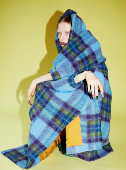 OVERSIZED COAT Mohair blue