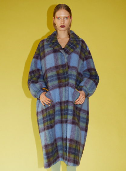 OVERSIZED COAT Mohair blue