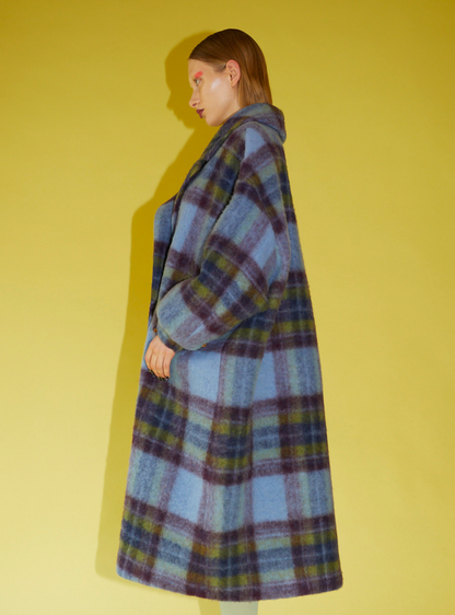 OVERSIZED COAT Mohair blue
