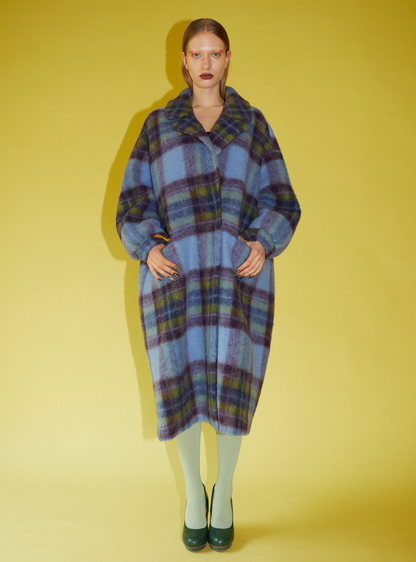 OVERSIZED COAT Mohair blue