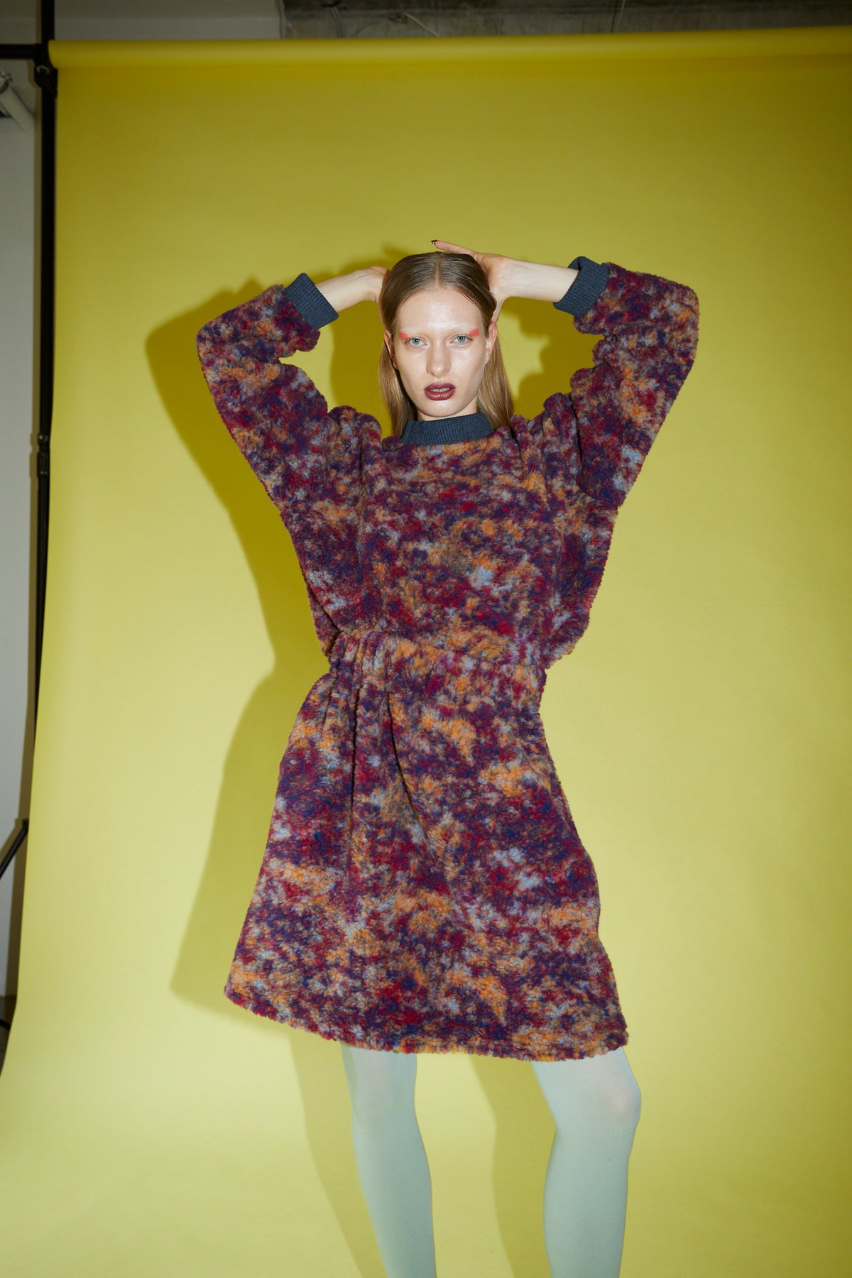 DRAPE SKIRT Teddy marble red
