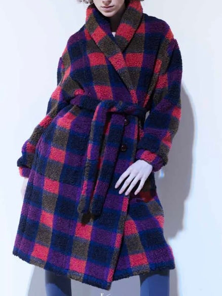 TOWEL COAT Teddy square berry
