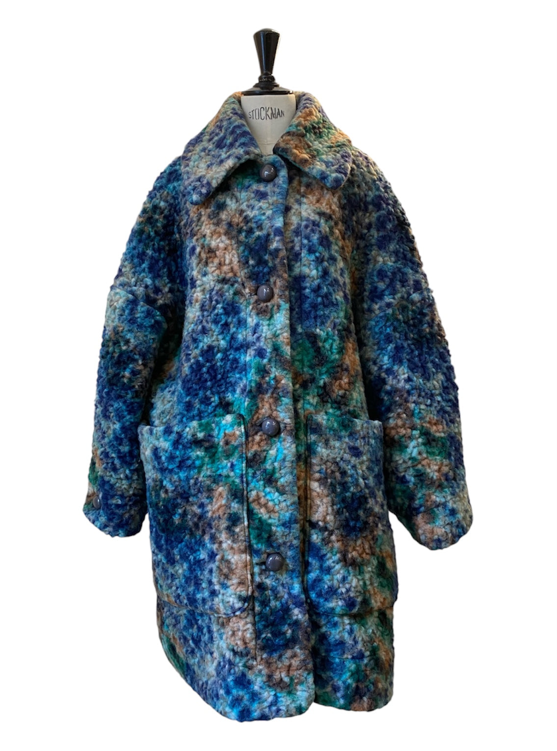 CITY COAT in Teddy cloud blue