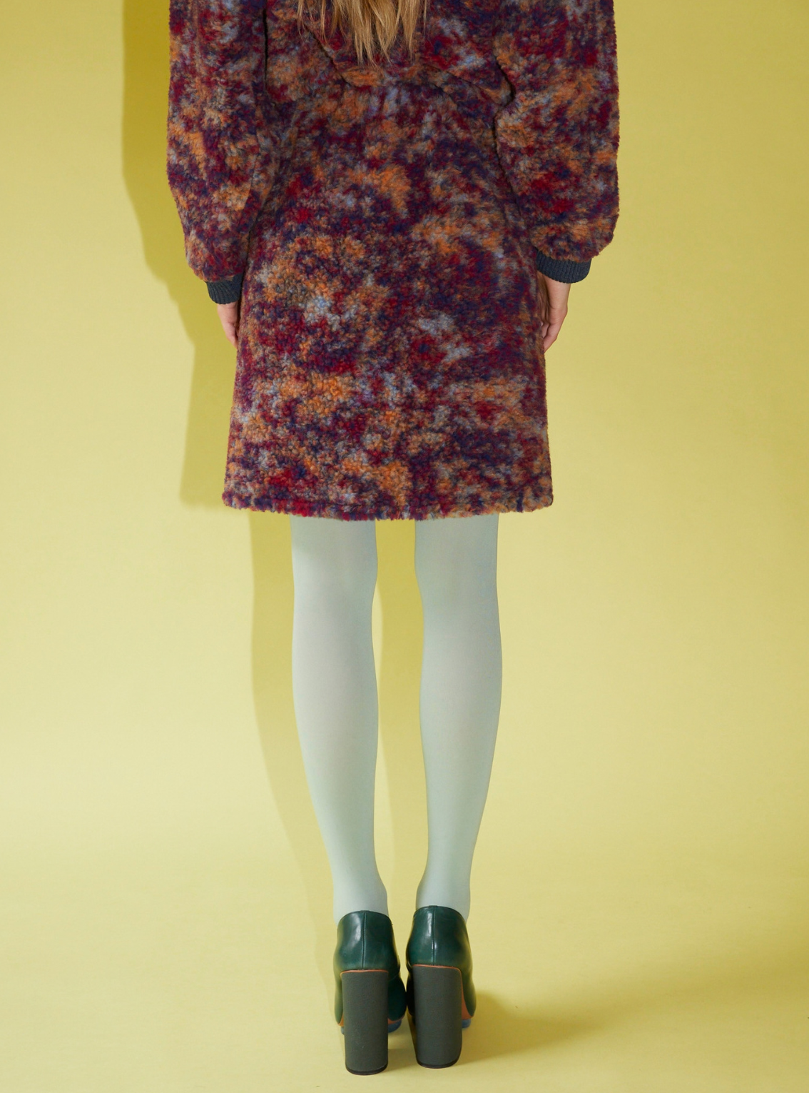 DRAPE SKIRT Teddy marble red