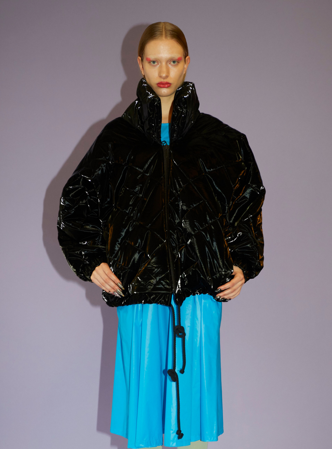 NO HOOD JACKET Padded black