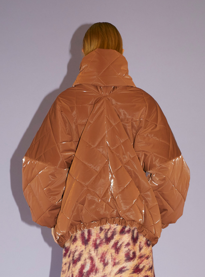 NO HOOD JACKET Padded cacao