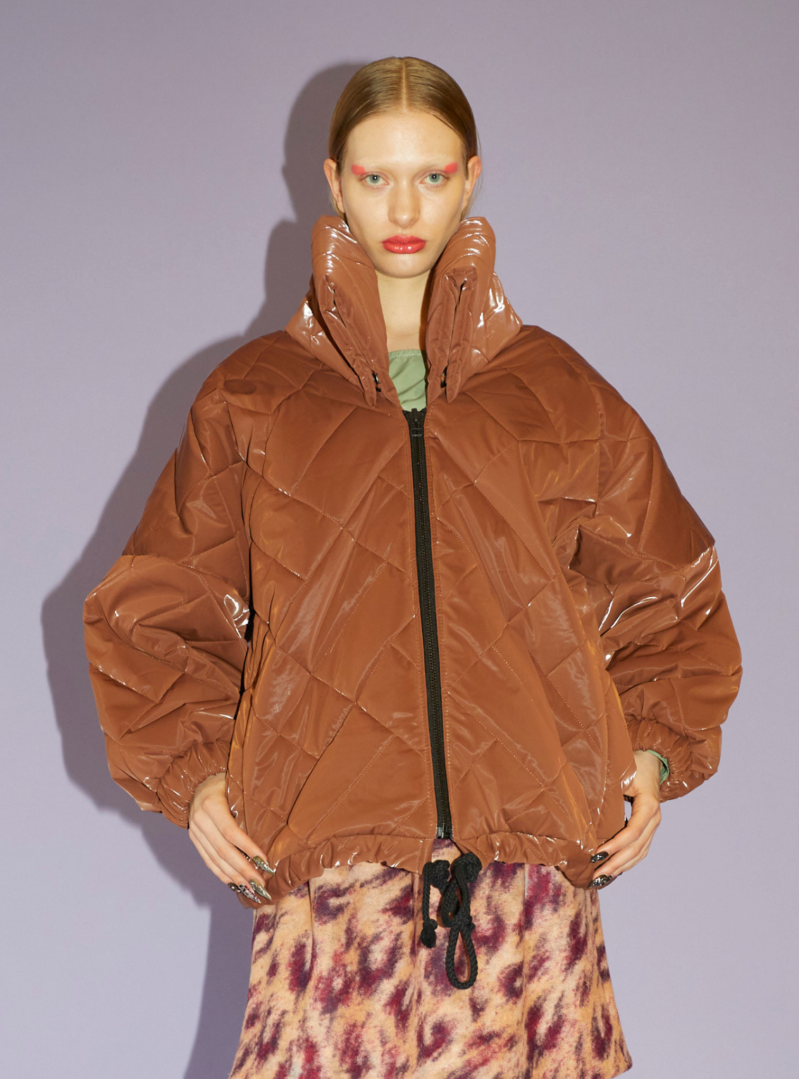 NO HOOD JACKET Padded cacao