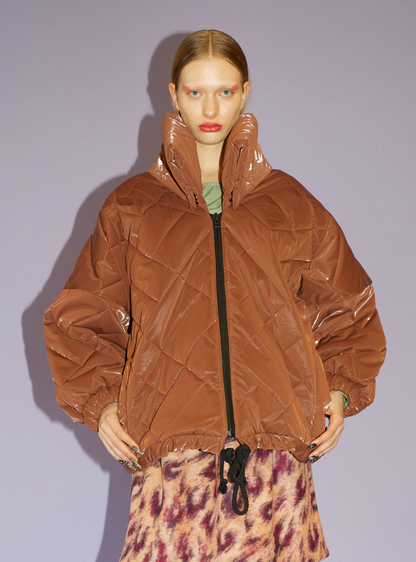 NO HOOD JACKET Padded cacao
