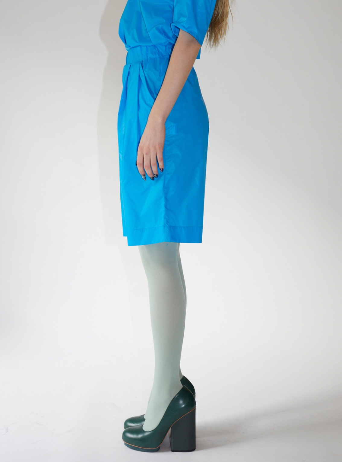 WIDE SHORT PANTS Blue