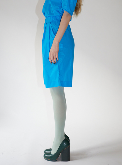 WIDE SHORT PANTS Blue