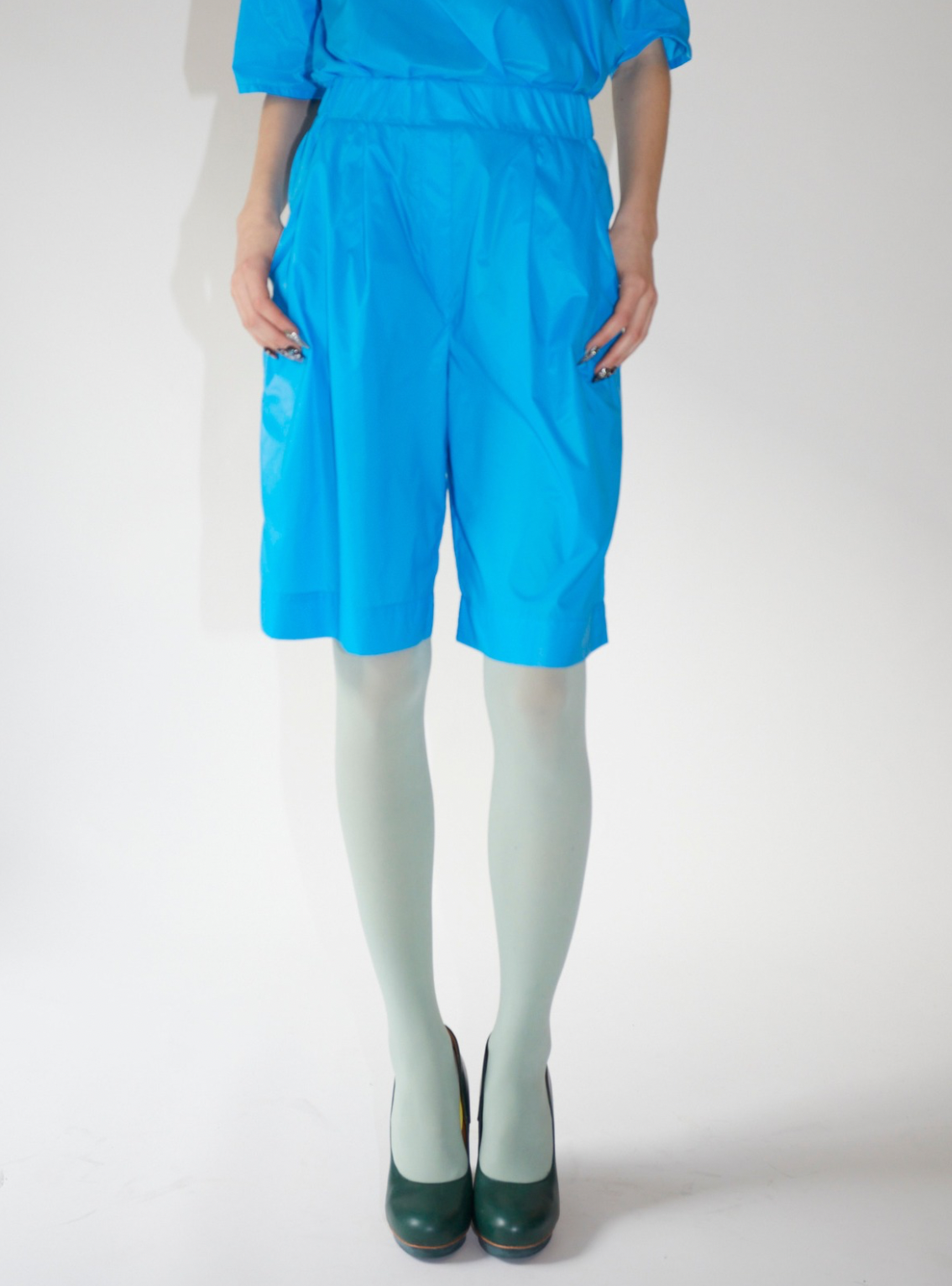 WIDE SHORT PANTS Blue
