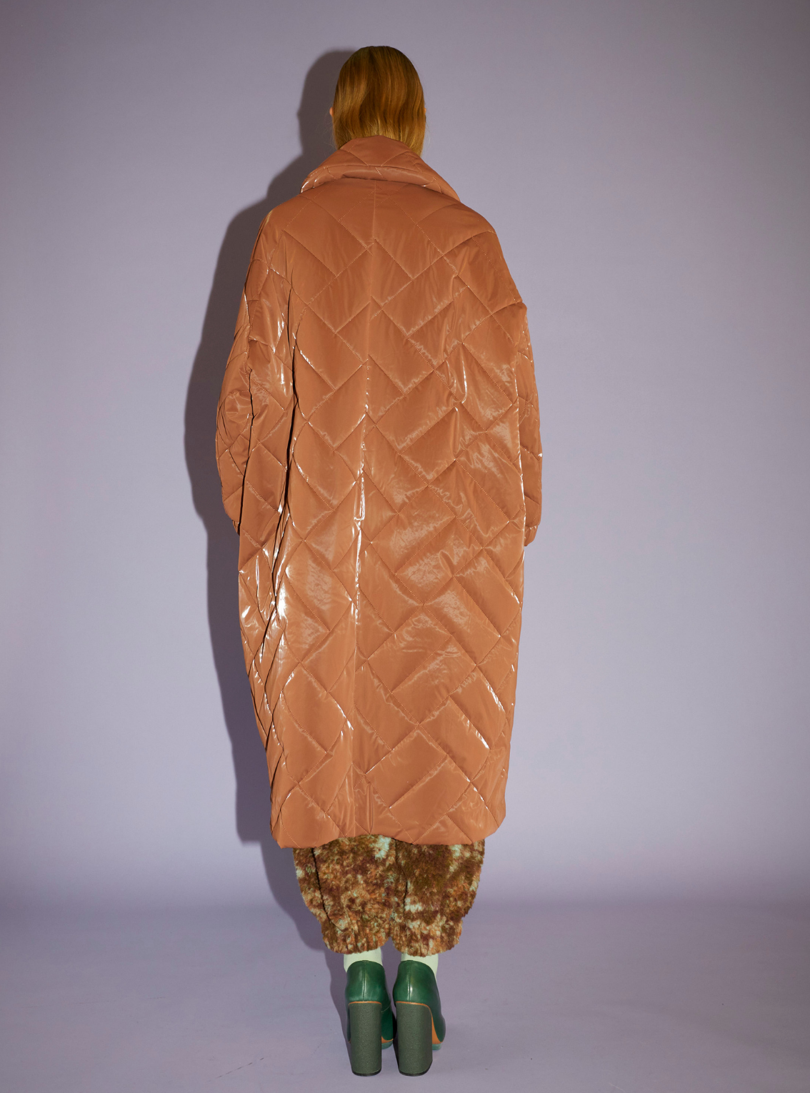 OVERSIZED COAT Padded cacao