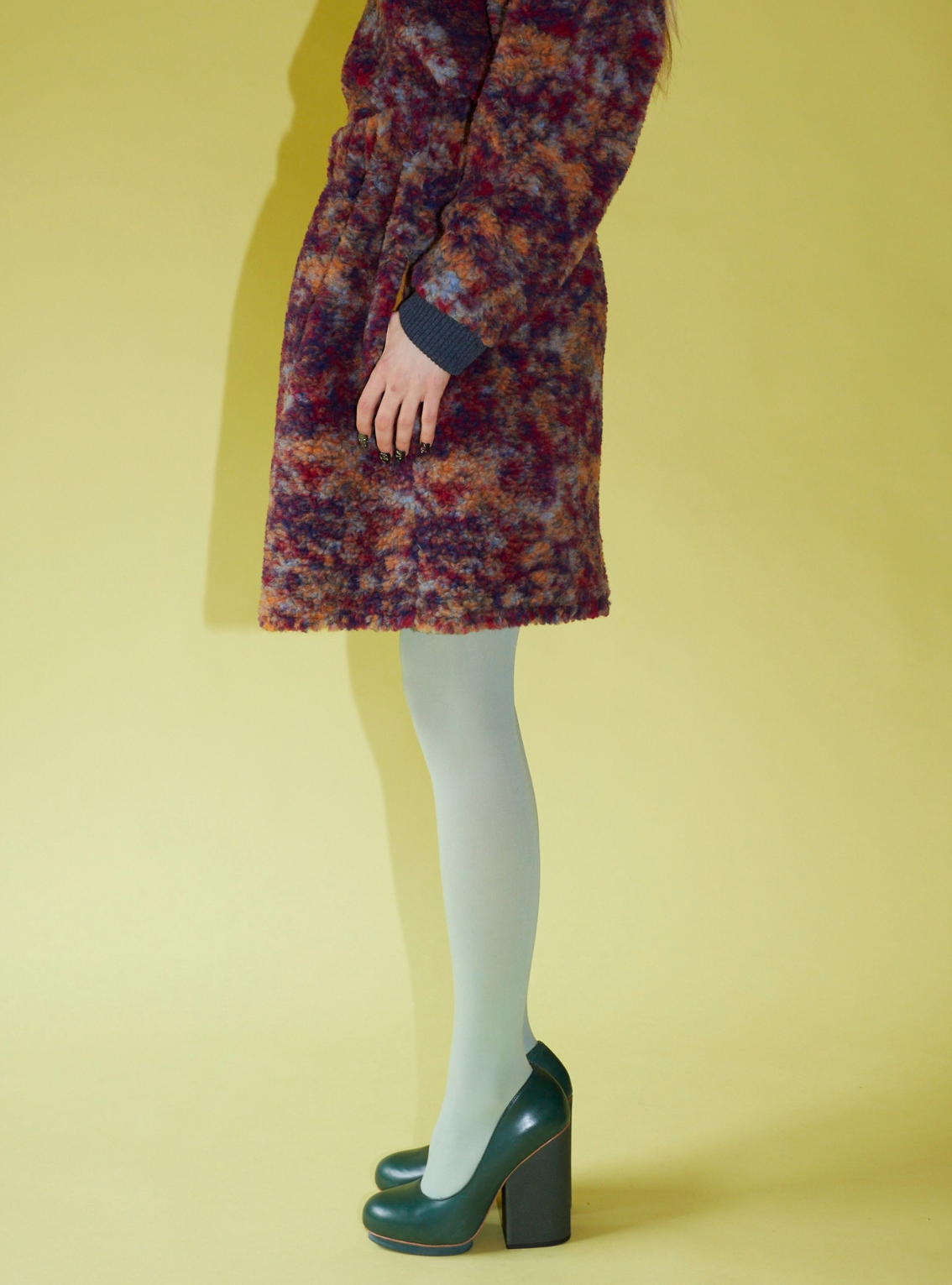 DRAPE SKIRT Teddy marble red