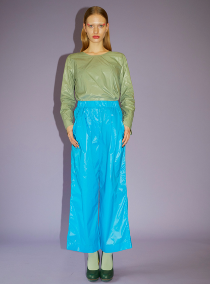 WIDE LONG PANTS Blue