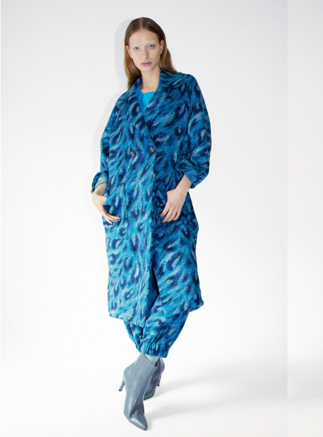 LONG COAT Fauna blue
